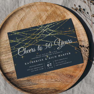 Golden Garland   Any Year Anniversary Party Invitation