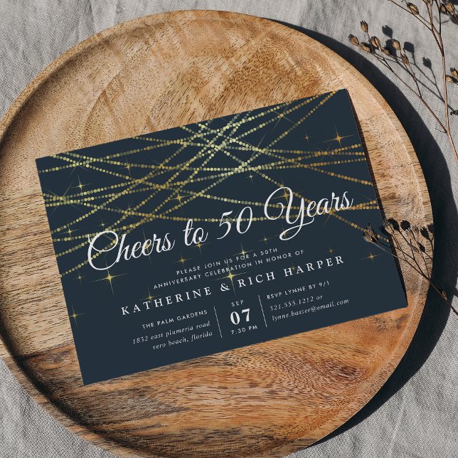 Golden Garland | Any Year Anniversary Party Invitation (Creator Uploaded)