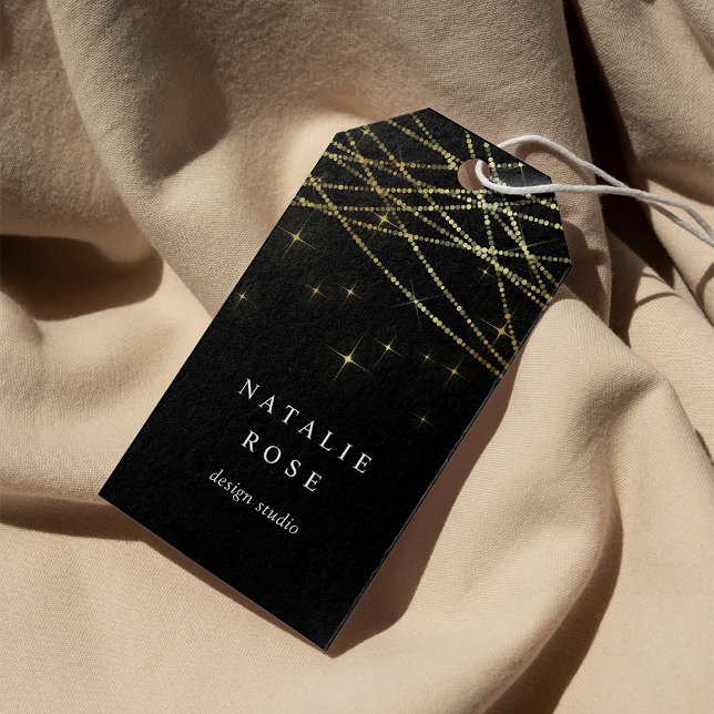 Golden Garland Business Gift Tags (Creator Uploaded)