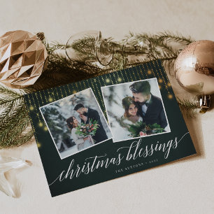 Golden Garland Holiday Photo Card
