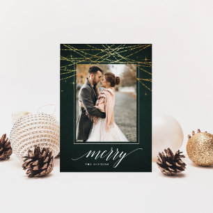 Golden Garland   Holiday Photo Card