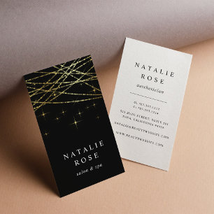 Golden Garland Vertical Business Card