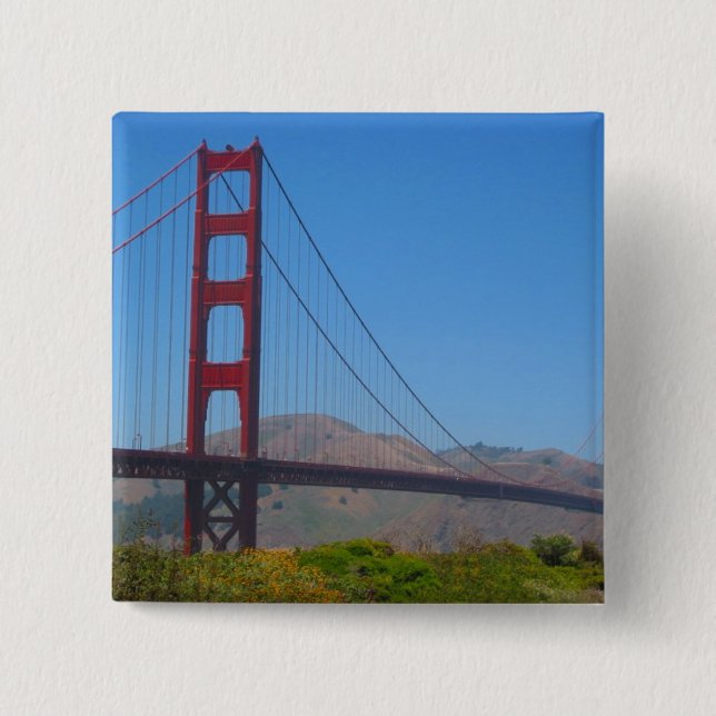 golden gate 15 cm square badge (Front)