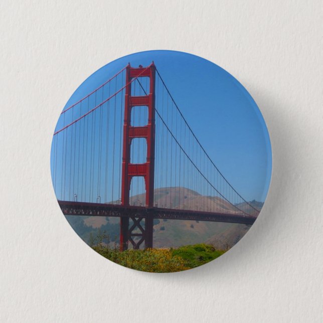 golden gate 6 cm round badge (Front)