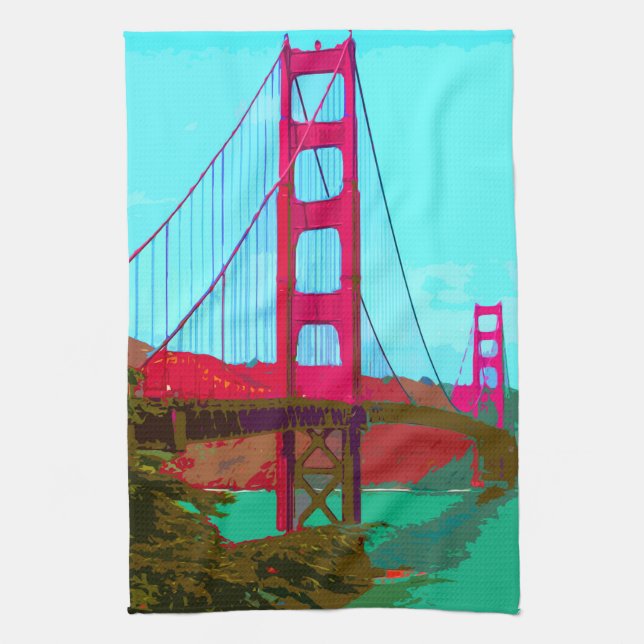 Golden_Gate_Bridge_2015_0422 Tea Towel (Vertical)