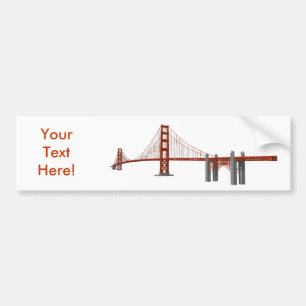 Golden Gate Bridge: 3D Model: Bumper Sticker