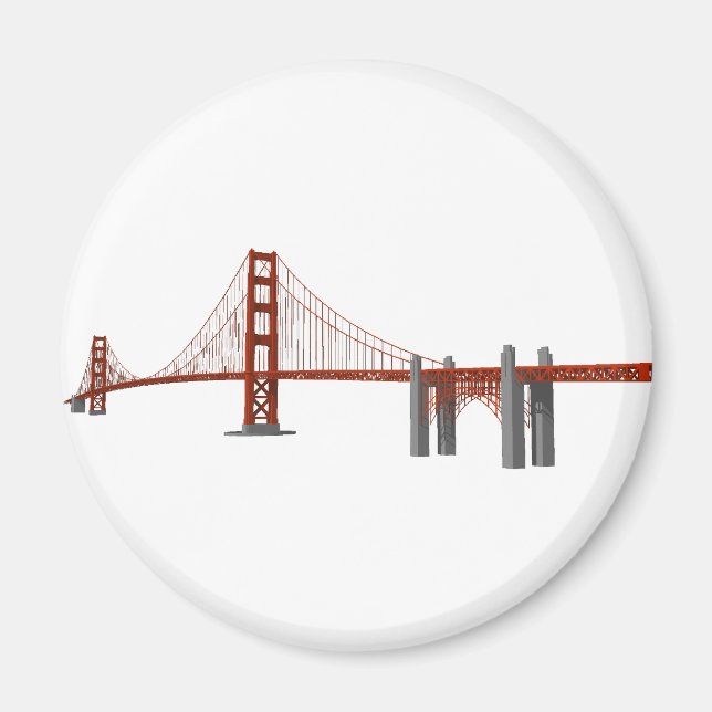 Golden Gate Bridge: 3D Model: Magnet (Front)