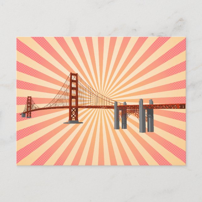 Golden Gate Bridge: 3D Model: Postcard (Front)