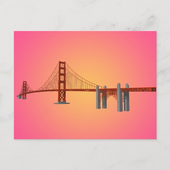 Golden Gate Bridge: 3D Model: Postcard (Front)