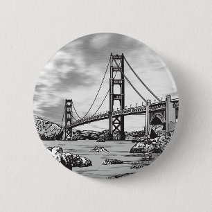 Golden Gate Bridge 6 Cm Round Badge