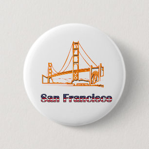 Golden Gate Bridge 6 Cm Round Badge