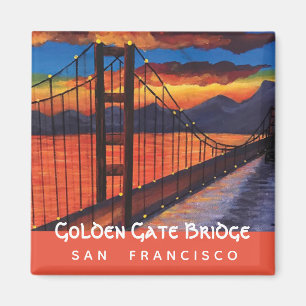 Golden Gate Bridge   Acrylic Painting   Magnet