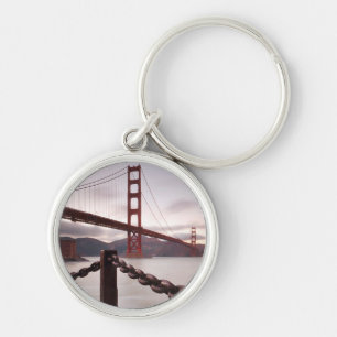 Golden Gate Bridge against mountains Key Ring