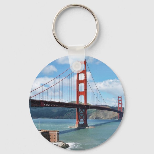 Golden Gate Bridge And Fort Point In San Francisco Key Ring (Front)