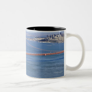 Golden Gate Bridge and San Francisco. 2 Two-Tone Coffee Mug