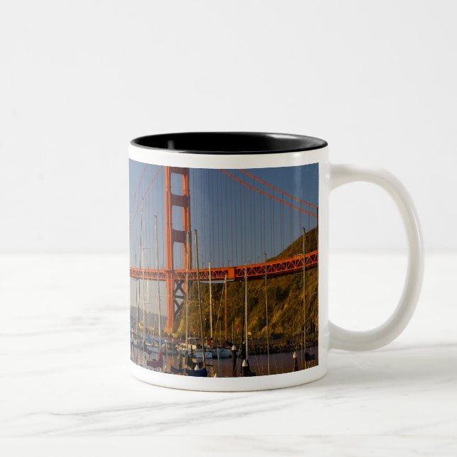 Golden Gate Bridge and San Francisco 2 Two-Tone Coffee Mug (Right)