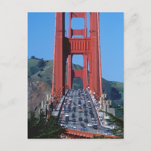 Golden Gate bridge and San Francisco Bay Postcard (Front)