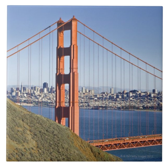 Golden Gate Bridge and San Francisco. Tile (Front)