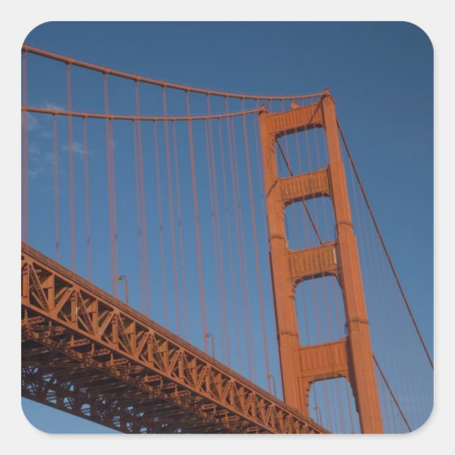 Golden Gate Bridge as viewed from Fort Point Square Sticker (Front)