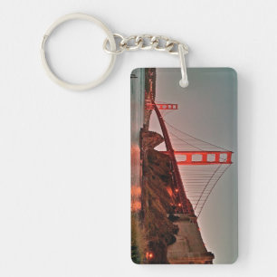 Golden Gate Bridge at Sun Down Key Ring