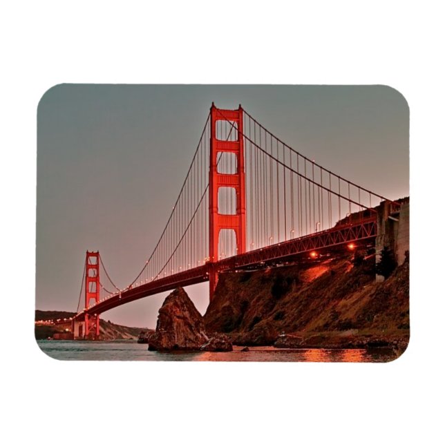 Golden Gate Bridge at Sun Down Magnet (Horizontal)