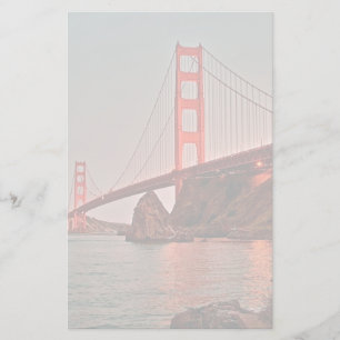Golden Gate Bridge at Sun Down Stationery