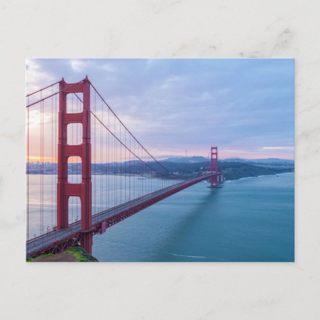 Golden Gate Bridge at Sunrise Postcard (Front)