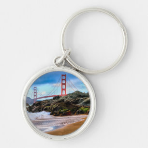 Golden Gate Bridge at sunset Key Ring