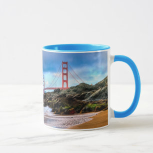 Golden Gate Bridge at sunset Mug