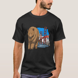Golden Gate Bridge Bear Animal Food   Women Farm L T-Shirt