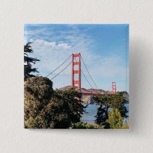 Golden Gate Bridge, California CA 15 Cm Square Badge