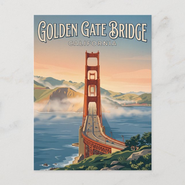 Golden Gate Bridge California Postcard (Front)
