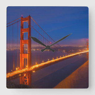 Golden Gate Bridge, California Square Wall Clock