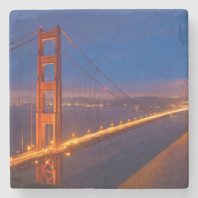Golden Gate Bridge, California Stone Coaster (Front)