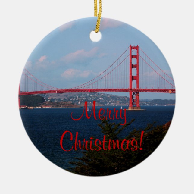 Golden Gate Bridge Christmas Ornament (Front)