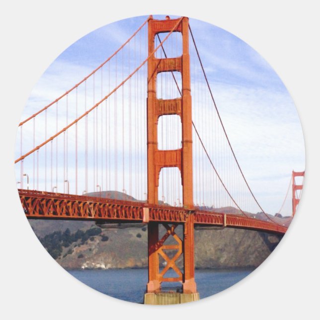 Golden Gate Bridge Classic Round Sticker (Front)