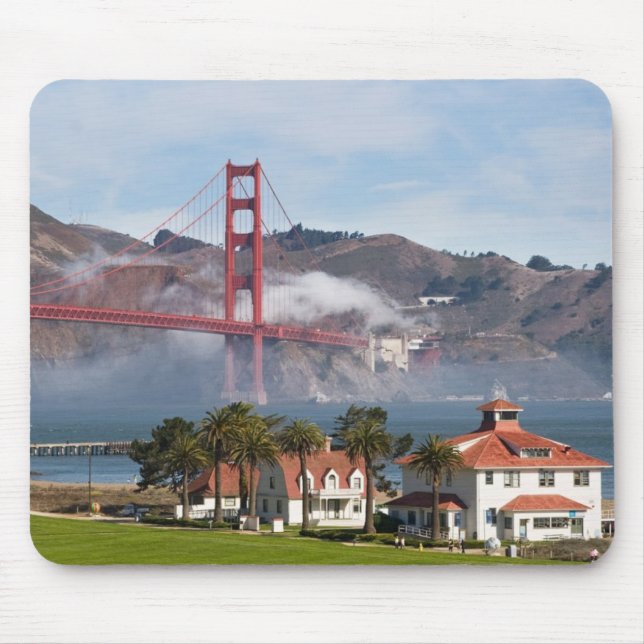 Golden Gate Bridge Coast Guard Station Mouse Mat (Front)