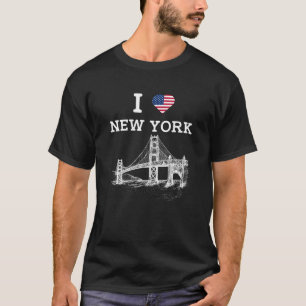 Golden Gate Bridge Cool New York United States T-Shirt
