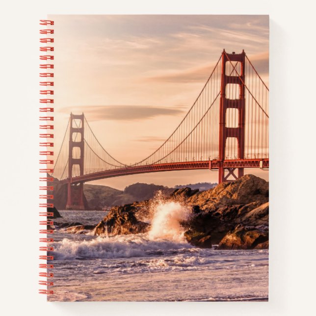 Golden Gate Bridge from Baker Beach Notebook (Front)