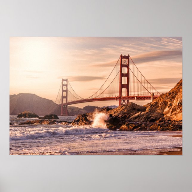 Golden Gate Bridge from Baker Beach Poster (Front)