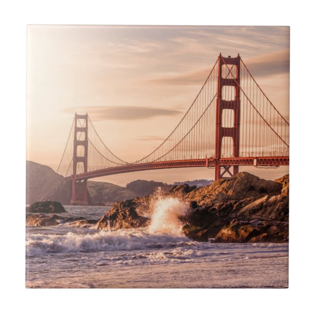 Golden Gate Bridge from Baker Beach Tile (Front)