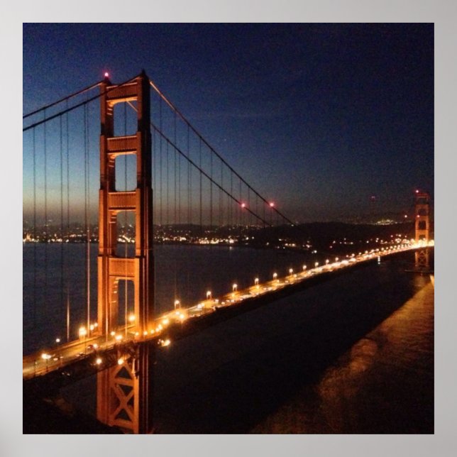 Golden Gate Bridge from Marin headlands Poster (Front)