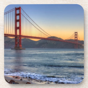 Golden Gate Bridge from San Francisco bay trail. Coaster