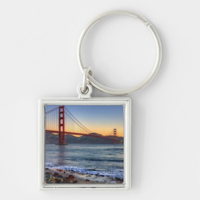 Golden Gate Bridge from San Francisco bay trail. Key Ring (Front)