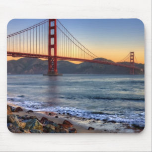 Golden Gate Bridge from San Francisco bay trail. Mouse Mat