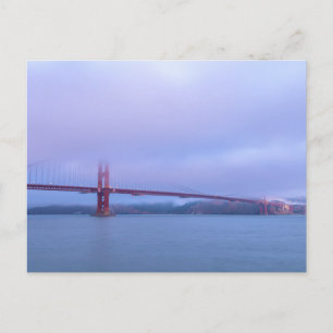 Golden Gate Bridge in Fog at Dawn Postcard