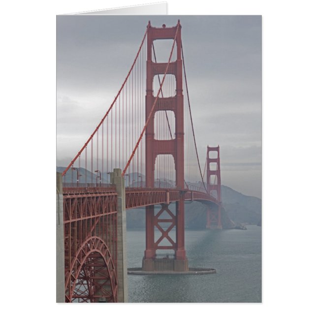 Golden gate bridge in mist. (Front)