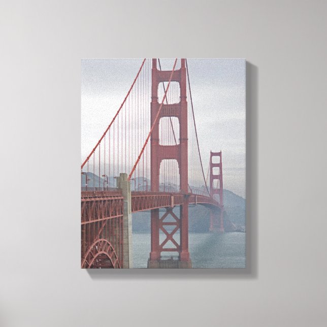 Golden gate bridge in mist. canvas print (Front)