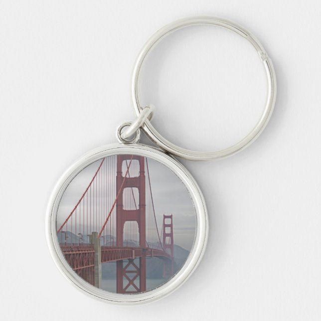 Golden gate bridge in mist. key ring (Front)