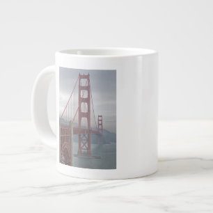 Golden gate bridge in mist. large coffee mug